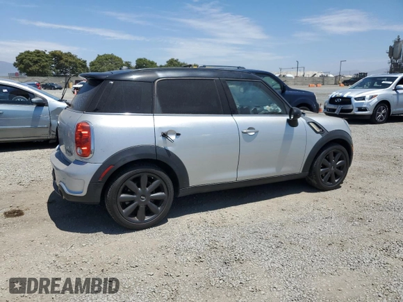 2013 MINI Countryman S with VIN WMWZC3C58DWP20864, listed as a Copart auction lot 64034385 with 72,487 mi miles and Clean title. Bid and sale history available at DreamBid. Image 3.
