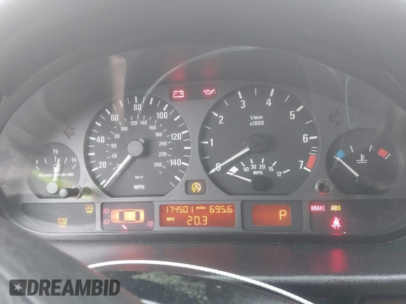 2003 BMW 3 Series 325i with VIN WBAET37453NJ36247, listed as a IAAI auction lot 42094607 with 174,501 mi miles and . Bid and sale history available at DreamBid. Image 7.