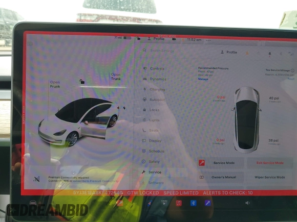 2019 Tesla Model 3 Mid Range with VIN 5YJ3E1EA8KF472540, listed as a IAAI auction lot 41661312 with 75,575 mi miles and . Bid and sale history available at DreamBid. Image 7.