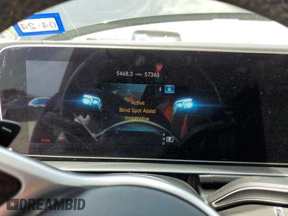 2021 Mercedes-Benz GLS 450 with VIN 4JGFF5KE2MA461453, listed as a Copart auction lot 55395124 with 57,363 mi miles and Salvage Title. Bid and sale history available at DreamBid. Image 9.