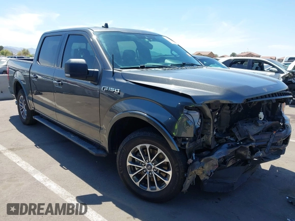 2019 Ford F-150 XL with VIN 1FTEW1C44KKE81550, listed as a IAAI auction lot 42012568 with 53,978 mi miles and . Bid and sale history available at carsss.com. Image 1.