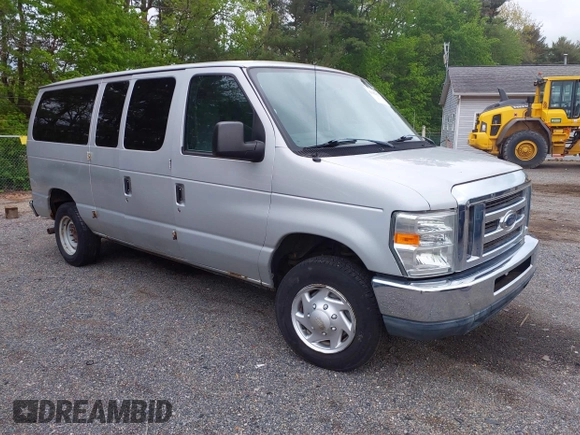 2011 Ford Econoline Passenger XL with VIN 1FBNE3BL0BDB03743, listed as a IAAI auction lot 42182175 with 155,569 mi miles. Bid and sale history available at carsss.com. Image 1.