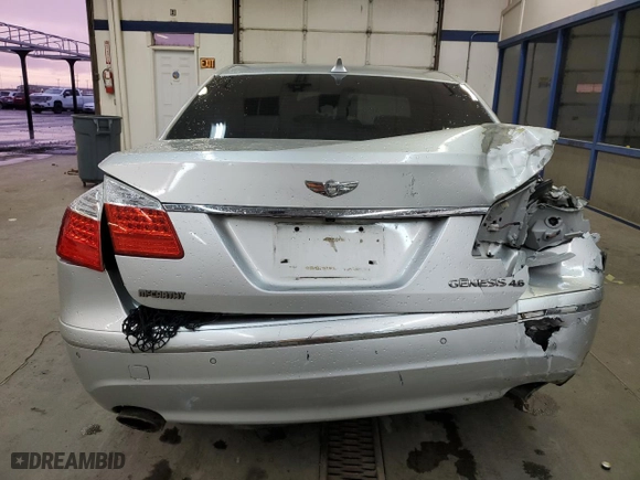 2010 Hyundai Genesis with VIN KMHGC4DF5AU100886, listed as a Copart auction lot 80949054 with 187,780 mi miles and Salvage Title. Bid and sale history available at carsss.com. Image 6.