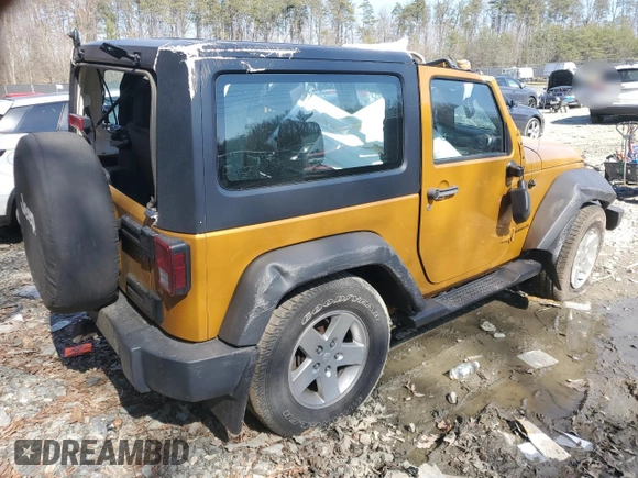 2014 Jeep Wrangler Sport with VIN 1C4AJWAG6EL315052, listed as a Copart auction lot 48494835 with 82,756 mi miles and Salvage Title. Bid and sale history available at carsss.com. Image 3.