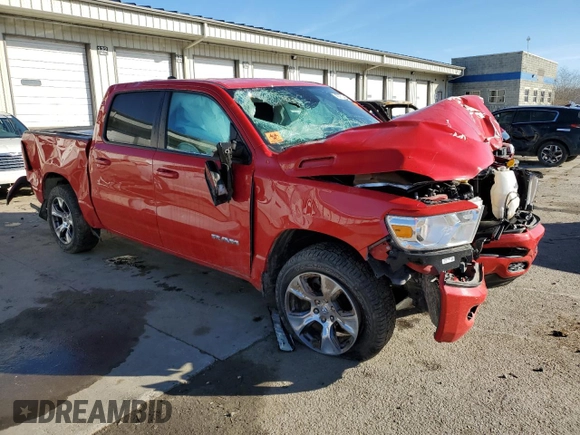 2019 Ram 1500 Big Horn z VIN 1C6SRFFT5KN614090, wystawiony jako Copart lot #49773325 z przebiegiem 49 406 mil mil oraz Szkoda całkowita • Salvage title. Historia ofert i sprzedaży dostępna na DreamBid. Obrazek 4.
