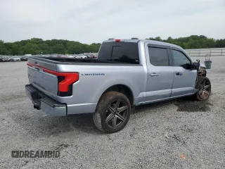 2022 Ford F-150 Lightning Pro with VIN 1FT6W1EV4NWG01810, listed as a Copart auction lot 55172465 with 46,112 mi miles and Salvage title. Bid and sale history available at DreamBid. Image 3.