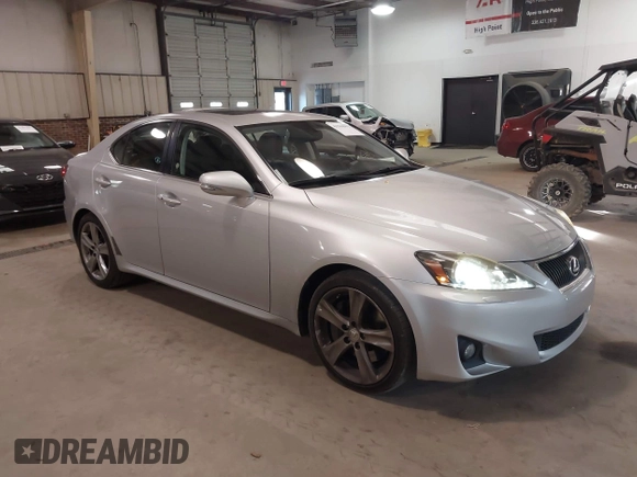 2012 Lexus IS 350 with VIN JTHBE5C23C5028675, listed as a IAAI auction lot 41504992 with 152,577 mi miles and . Bid and sale history available at DreamBid. Image 1.