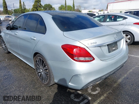 2018 Mercedes-Benz C 300 with VIN WDDWF4JB1JR412964, listed as a IAAI auction lot 41777909 with 81,356 mi miles and . Bid and sale history available at DreamBid. Image 3.
