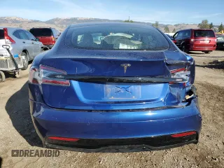 2021 Tesla Model S Long Range with VIN 5YJSA1E56MF428419, listed as a Copart auction lot 80341534 with 22,488 mi miles and Salvage title. Bid and sale history available at DreamBid. Image 6.