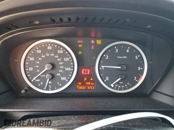 2005 BMW 5 Series 530i with VIN WBANA73595CR58706, listed as a Copart auction lot 49981905 with 139,824 mi miles and Salvage Title. Bid and sale history available at DreamBid. Image 9.