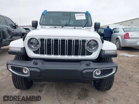 2025 Jeep Wrangler Sahara with VIN 1C4PJXEN6SW526206, listed as a IAAI auction lot 41610649 with 3,497 mi miles and . Bid and sale history available at DreamBid. Image 6.