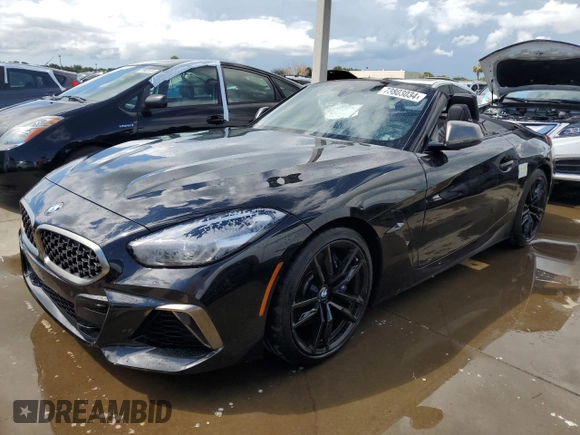 2020 BMW Z4 sDriveM40i z VIN WBAHF9C08LWW33054, wystawiony jako Copart lot #73803034 z przebiegiem Nie podano mil oraz Nie do naprawy. Historia ofert i sprzedaży dostępna na DreamBid. Obrazek 1.