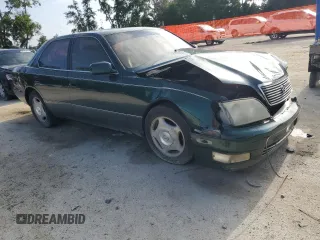 2000 Lexus LS 400 with VIN JT8BH28F9Y0171927, listed as a Copart auction lot 53521515 with 357,481 mi miles and Salvage Title. Bid and sale history available at carsss.com. Image 4.