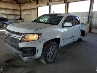 2021 Chevrolet Colorado 2WD Work Truck z VIN 1GCGSBEN7M1251123, wystawiony jako Copart lot #45658325 z przebiegiem 116 430 mil mil oraz Szkoda całkowita • Salvage title. Historia ofert i sprzedaży dostępna na DreamBid. Obrazek 1.