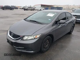 2015 Honda Civic LX with VIN 19XFB2F55FE097408, listed as a IAAI auction lot 41962401 with 124,257 mi miles. Bid and sale history available at carsss.com. Image 2.