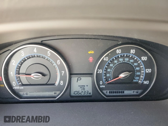 2007 Kia Optima EX with VIN KNAGE124475134560, listed as a Copart auction lot 85564384 with 106,233 mi miles and Salvage Title. Bid and sale history available at carsss.com. Image 9.