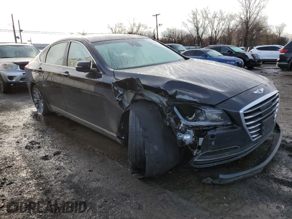 2017 Genesis G80 3.8L with VIN KMHGN4JE2HU205269, listed as a Copart auction lot 50288695 with Not Provided miles and Salvage Title. Bid and sale history available at DreamBid. Image 4.