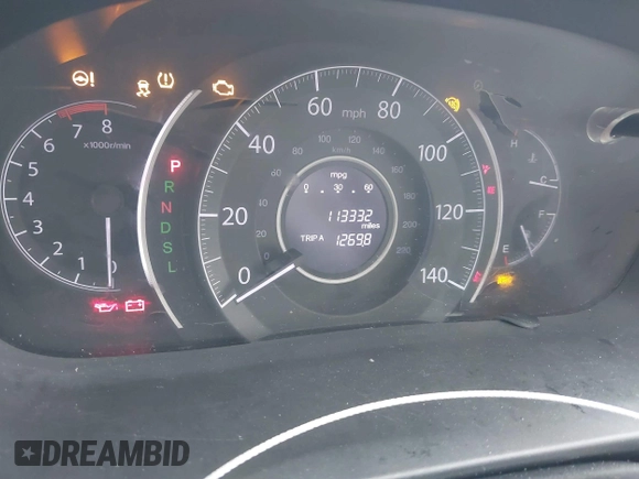 2015 Honda CR-V LX with VIN 2HKRM4H3XFH619055, listed as a IAAI auction lot 40989227 with 113,332 mi miles and . Bid and sale history available at DreamBid. Image 7.