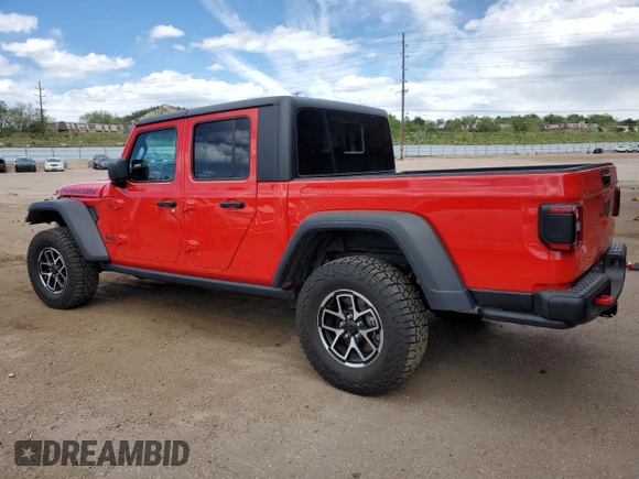 2024 Jeep Gladiator Rubicon z VIN 1C6JJTBG7RL105165, wystawiony jako Copart lot #57459125 z przebiegiem 2 092 mil mil oraz Szkoda całkowita • Salvage title. Historia ofert i sprzedaży dostępna na DreamBid. Obrazek 2.
