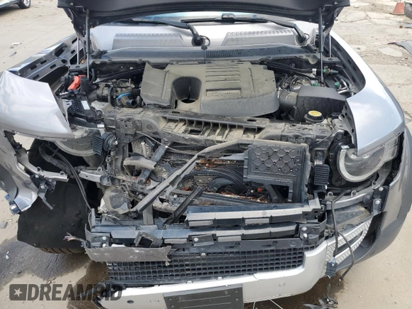 2020 Land Rover Defender HSE with VIN SALE9EEU6L2010232, listed as a Copart auction lot 61043835 with 59,479 mi miles and Salvage title. Bid and sale history available at DreamBid. Image 12.