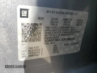 2018 Chevrolet Tahoe LT with VIN 1GNSCBKC5JR396224, listed as a Copart auction lot 56687355 with 88,423 mi miles and Salvage title. Bid and sale history available at DreamBid. Image 13.