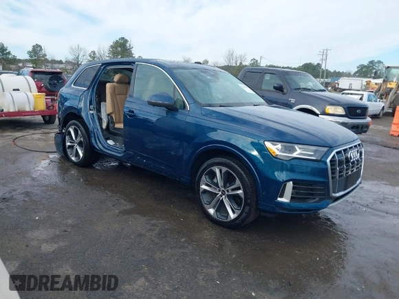 2022 Audi Q7 Premium Plus with VIN WA1LXBF70ND019179, listed as a IAAI auction lot 41825747 with 29,097 mi miles and . Bid and sale history available at DreamBid. Image 1.