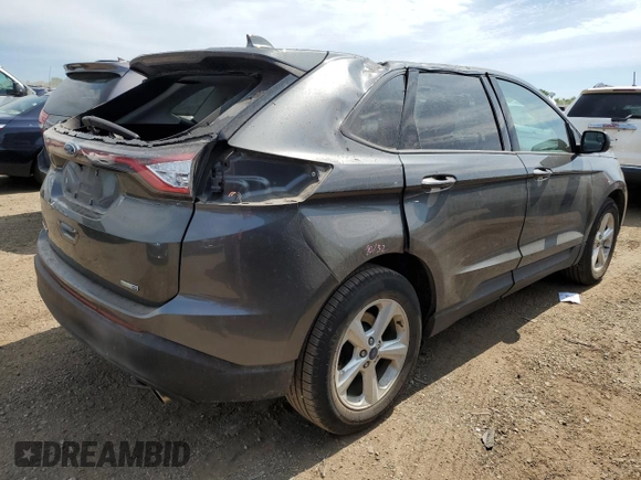 2017 Ford Edge SE with VIN 2FMPK4G91HBB33828, listed as a Copart auction lot 58813755 with 54,248 mi miles and Salvage title. Bid and sale history available at DreamBid. Image 3.