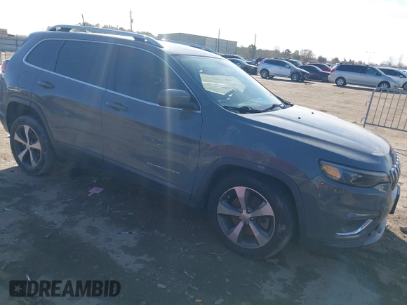 2020 Jeep Cherokee Limited with VIN 1C4PJLDB3LD606091, listed as a IAAI auction lot 41473098 with 49,819 mi miles. Bid and sale history available at carsss.com. Image 1.