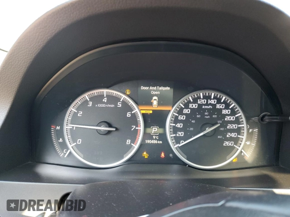 2016 Acura RDX with VIN 5J8TB4H30GL802409, listed as a Copart auction lot 45272195 with 190,486 mi miles and Salvage Title. Bid and sale history available at carsss.com. Image 9.