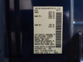 2012 Nissan Altima 3.5 SR with VIN 1N4BL2AP7CC148890, listed as a IAAI auction lot 42100882 with 127,503 mi miles. Bid and sale history available at carsss.com. Image 9.