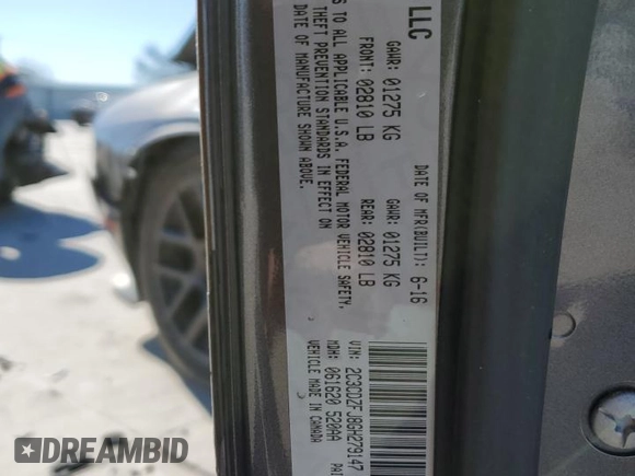 2016 Dodge Challenger 392 Hemi Scat Pack Shaker z VIN 2C3CDZFJ8GH279147, wystawiony jako Copart lot #41882095 z przebiegiem 98 874 mil mil oraz Szkoda całkowita • Salvage title. Historia ofert i sprzedaży dostępna na DreamBid. Obrazek 14.