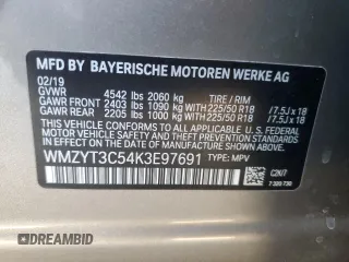 2019 MINI Countryman Cooper S with VIN WMZYT3C54K3E97691, listed as a Copart auction lot 88588295 with 55,560 mi miles and Salvage title. Bid and sale history available at DreamBid. Image 14.