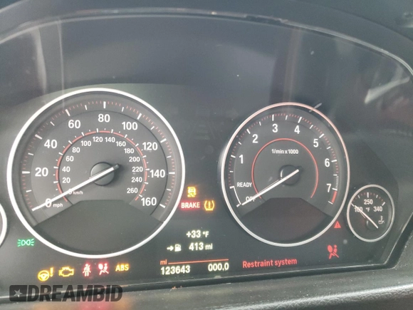 2015 BMW 3 Series 335i xDrive with VIN WBA3B9C51FJ466314, listed as a Copart auction lot 83067354 with 123,643 mi miles and Salvage title. Bid and sale history available at DreamBid. Image 9.