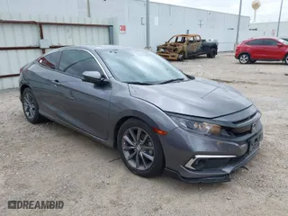 2020 Honda Civic Coupe EX with VIN 2HGFC3B34LH350839, listed as a IAAI auction lot 41754163 with 81,908 mi miles. Bid and sale history available at carsss.com. Image 1.