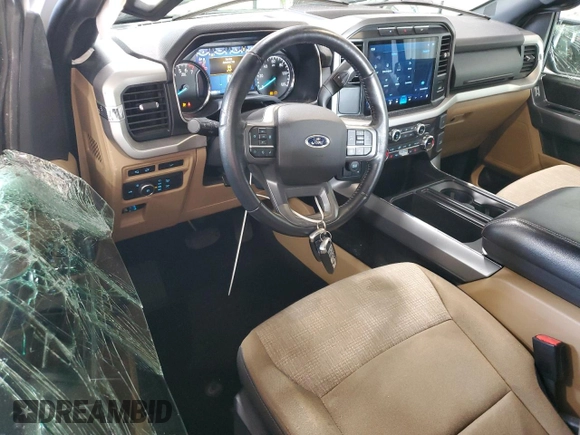2022 Ford F-150 XL with VIN 1FTEW1EP9NFB19718, listed as a Copart auction lot 59297815 with 43,368 mi miles and Salvage title. Bid and sale history available at DreamBid. Image 8.