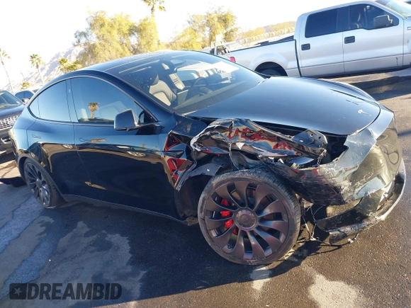 2023 Tesla Model Y Performance with VIN 7SAYGDEF6PF854797, listed as a IAAI auction lot 41319332 with 46,132 mi miles and . Bid and sale history available at DreamBid. Image 19.