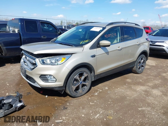 2018 Ford Escape SEL with VIN 1FMCU9HD1JUD49543, listed as a IAAI auction lot 42003218 with 122,768 mi miles. Bid and sale history available at carsss.com. Image 2.