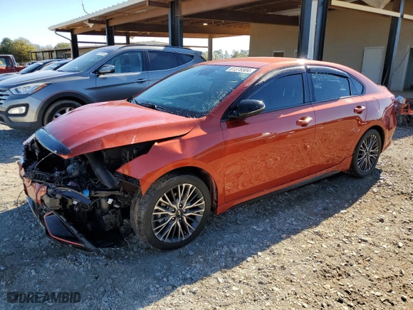 2023 Kia Forte GT-Line with VIN 3KPF54AD9PE652881, listed as a Copart auction lot 81376504 with 40,649 mi miles and Salvage Title. Bid and sale history available at carsss.com. Image 1.
