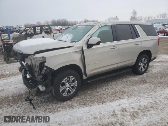 2022 GMC Yukon SLE with VIN 1GKS2AKD5NR352281, listed as a Copart auction lot 87829505 with 17,769 mi miles and Clean Title. Bid and sale history available at carsss.com. Image 1.
