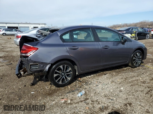 2014 Honda Civic EX with VIN 19XFB2F87EE062197, listed as a Copart auction lot 49826345 with 240,204 mi miles and Salvage Title. Bid and sale history available at carsss.com. Image 3.