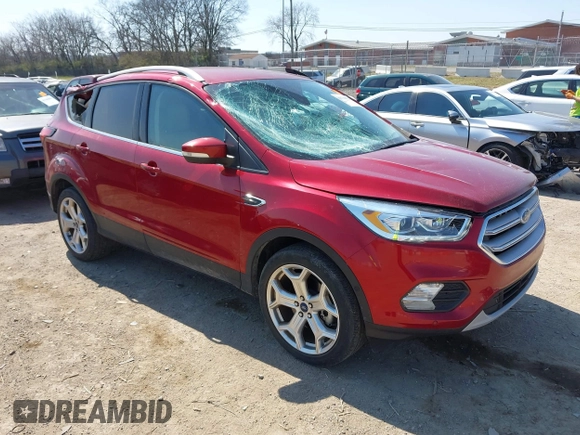 2019 Ford Escape Titanium with VIN 1FMCU9J96KUA11515, listed as a IAAI auction lot 41768523 with 48,007 mi miles. Bid and sale history available at carsss.com. Image 1.