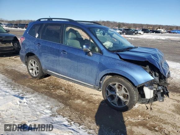 2015 Subaru Forester Touring with VIN JF2SJAWC9FH465448, listed as a Copart auction lot 88586465 with 142,718 mi miles and Salvage Title. Bid and sale history available at DreamBid. Image 4.
