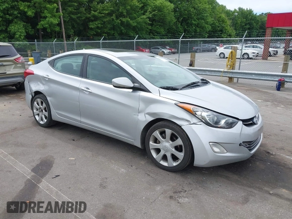 2012 Hyundai Elantra Limited with VIN KMHDH4AEXCU250592, listed as a IAAI auction lot 42326306 with 165,260 mi miles and . Bid and sale history available at DreamBid. Image 1.