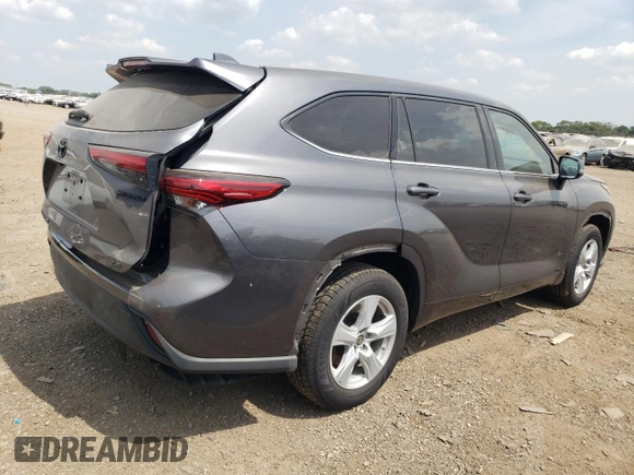 2021 Toyota Highlander Hybrid LE with VIN 5TDBBRCH2MS514881, listed as a Copart auction lot 66672734 with 56,155 mi miles and Salvage title. Bid and sale history available at DreamBid. Image 3.