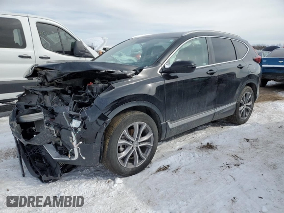 2022 Honda CR-V Touring with VIN 2HKRW2H90NH637551, listed as a Copart auction lot 45647865 with 73,864 mi miles and Salvage Title. Bid and sale history available at carsss.com. Image 1.