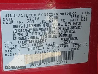2014 Nissan Sentra SR z VIN 3N1AB7APXEL613811, wystawiony jako IAAI lot #42187989 z przebiegiem 205 633 mil mil oraz . Historia ofert i sprzedaży dostępna na DreamBid. Obrazek 9.