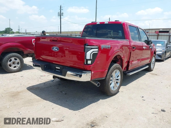 2025 Ford F-150 Lariat с VIN 1FTFW5L56SFA74360, выставлен на аукционе IAAI как лот 42378600 с пробегом 3 960 миль миль и . История ставок и продаж доступна на DreamBid. Изображение 4.