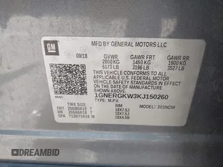 2019 Chevrolet Traverse LT Cloth with VIN 1GNERGKW3KJ150260, listed as a IAAI auction lot 42630621 with 121,244 mi miles and . Bid and sale history available at DreamBid. Image 9.