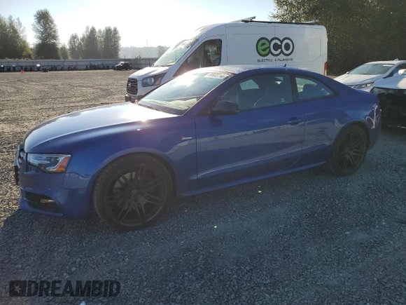 2017 Audi S5 Premium Plus with VIN WAUC4AFR6HA000410, listed as a Copart auction lot 68983714 with 40,504 mi miles and Salvage Title. Bid and sale history available at carsss.com. Image 1.