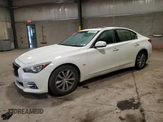 2017 Infiniti Q50 Signature Edition with VIN JN1EV7AP8HM742195, listed as a Copart auction lot 85845844 with 129,570 mi miles and Salvage Title. Bid and sale history available at DreamBid. Image 1.